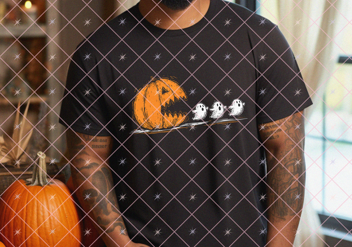 Pumpkin Pacman vs Ghost