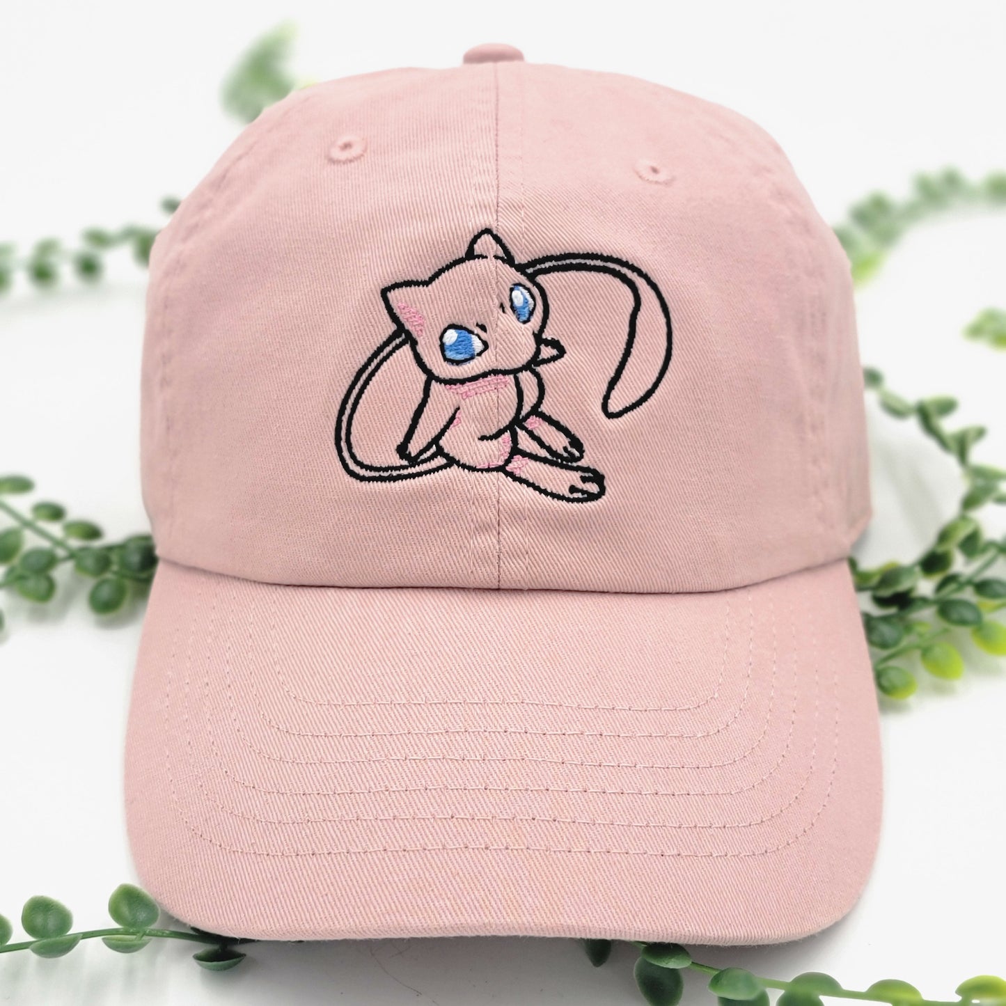 Embroirdered Flying Mew Cap - Blue and Pink