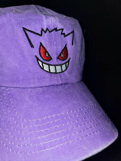 Embroidered Smiling Gengar Cap, Cute, Gen1