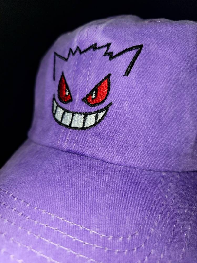 Embroidered Smiling Gengar Cap, Cute, Gen1