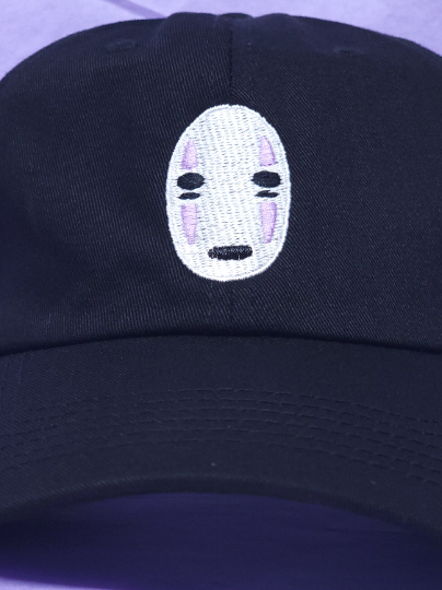 Embroidered Noface Spirit Mask - Anime, Cute, Dad Hat