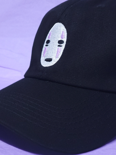 Embroidered Noface Spirit Mask - Anime, Cute, Dad Hat