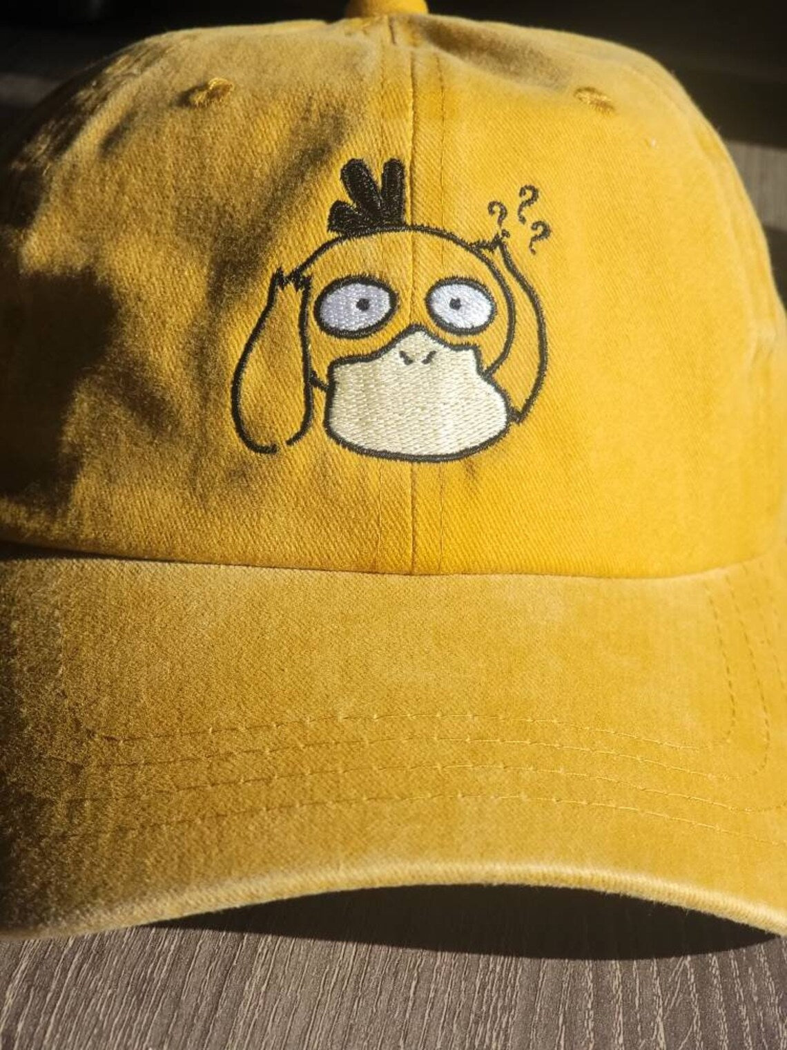 Embroidered Confused Psyduck Cap, Cute, Gen1